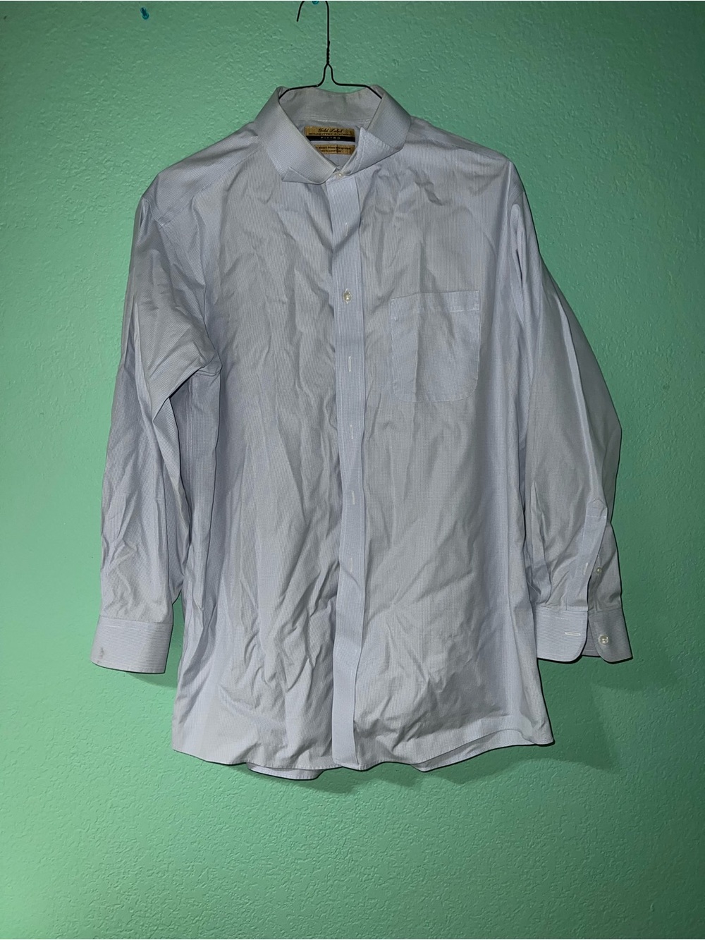 Roundtree & Yorke Pale Blue Long-Sleeve Dress Shirt